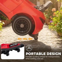 AIYAPLAY Licensed Mercedes AMG Kids Electric Car, 12V Ride On Car with Dual Motors, Remote Control for 3-6 Years, Red(m-6)