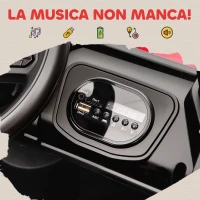 AIYAPLAY Macchina Elettrica Bambini 12V con Telecomando, Sospensioni, Bagagliaio e Musica, Età 3-8 Anni, Rosso(m-8)