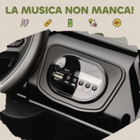 AIYAPLAY Macchina Elettrica Bambini 12V con Telecomando, Sospensioni, Bagagliaio e Musica, Età 3-8 Anni, Verde(m-8)