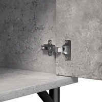 Mobile TV 4 ante, design elegante con frontale ad arco 3D, 160x38x55,5 cm, Grigio(m-8)