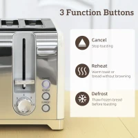 HOMCOM Retro 3000W Kettle and Toaster Set - Cream(m-7)