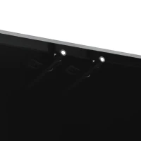 Buffet moderne à motif en chevrons, buffet avec 4 portes, 140x40x80 cm, Noir+Marron(m-7)