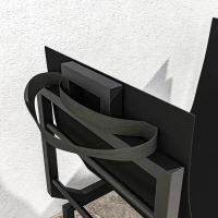 Outsunny Suport pentru Lemne Capacitate 50 kg cu Geantă de Transport Detașabilă Negru(m-9)