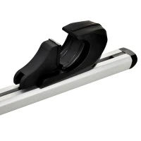 HOMCOM Barras de Techo Universales para Vehículos de Aluminio Bacas Portaequipajes Coche Automóvil Baca para Coche Universales con Cerradura Carga 75 kg 135 cm Plata(m-9)