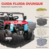 AIYAPLAY Macchina Elettrica Bambini 12V con Telecomando, Sospensioni, Bagagliaio e Musica, Età 3-8 Anni, Rosso(m-9)
