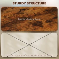 HOMCOM L Shaped Desk, Corner Computer Desk with Bookshelf for Home Office, Study Room, Workstation, 120 x 73.2 x 75cm, Rustic Brown(m-7)