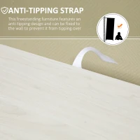 HOMCOM Mobilier Dulap Baie cu 4 Sertare si 2 Niveluri, Modern si Practic pentru Baie, 54x29x83 cm, Alb(m-7)