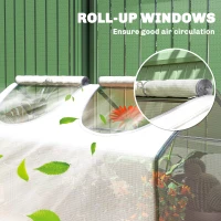 Outsunny Mini Greenhouse Portable Flower Planter Tomato Vegetable House for Garden Backyard with Zipper 120 x 60 x 60 cm, White(m-5)