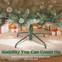 HOMCOM Brad de Crăciun 180 cm de Interior cu 620 de Ramuri, Conuri și Boabe Verde(m-7)