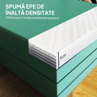 SPORTNOW Covor de Fitness Pliabil și Imbottito cu 2 Mânere Verde și Violet(m-4)