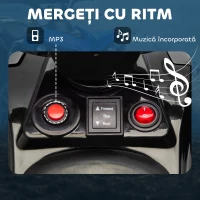 AIYAPLAY ATV pentru Copii 6V, Mașinuță Electrică cu 4 Roți cu Muzică și Faruri LED, pentru Vârstele 3-8 Ani Băieți și Fete, Albastru(m-6)