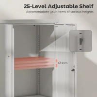 HOMCOM Dulap pentru Birou cu Raft Interior Reglabil și Sertar Alb(m-4)