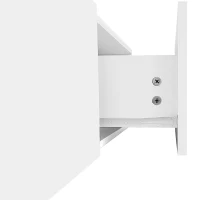 Mobile TV con illuminazione LED, spazio di archiviazione e ripiani in vetro, 170x33x33,5 cm, Colore naturale+Bianco(m-8)