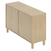 Credenza con sei cassetti in rattan, versatile armadio per la camera da letto con ampio spazio contenitivo, 120x40x75 cm, Colore naturale(m-10)