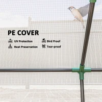 Outsunny Mini Greenhouse Portable Flower Planter Tomato Vegetable House for Garden Backyard with Zipper 120 x 60 x 60 cm, White(m-4)