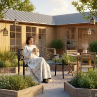 Outsunny Banco de Jardim de Aço Banco de Exterior com Encosto e Apoio para os Braços para Pátio Varanda 127x60x89 cm Preto(m-9)