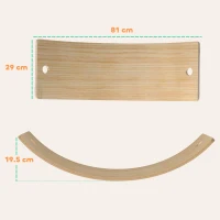 AIYAPLAY Kids Wooden Balance Board with Rope, Wooden Wobble Board with Felt for Sensory Play, for Toddler 3-6 Years Old(m-3)