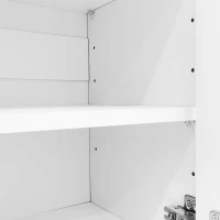 Scarpiera con illuminazione LED, mobile da ingresso con cassetti e ripiani, 80x35x105 cm, Bianco(m-8)