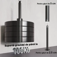 SPORTNOW Aparat Pulley cu Atașament pentru Discuri Greutăți Universale și Accesorii Negru(m-7)