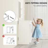 HOMCOM Masuță cu Oglindă de Machiaj din PAL Alb 90x38x138 cm(m-6)