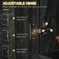 HOMCOM Bufet de Bucătărie cu Sertar și Blat, Uși și Rafturi Reglabile, 101x39x180 cm, Negru(m-7)