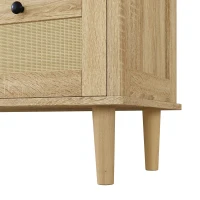 Cassettiera con 4 cassetti in rattan, 80x40x80 cm, Colore naturale(m-7)