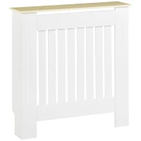 HOMCOM Cubreradiador de MDF Cubierta para Radiador para Salón Dormitorio Pasillo 78x19x83 cm Blanco(m-11)