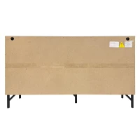 Credenza a 4 ante con frontale ad arco 3D, per soggiorno, sala da pranzo e ingresso, 140x34x78 cm, Bianco(m-12)
