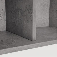 Mobile TV 4 ante, design elegante con frontale ad arco 3D, 160x38x55,5 cm, Grigio(m-7)