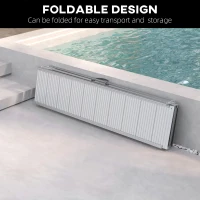 HOMCOM Rampă pentru Scaun cu Rotile din Aliaj de Aluminiu Antialunecare, Capacitate 272 kg(m-5)