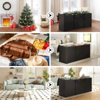 Outsunny Borsa Portaoggetti da 720L con 2 Cerniere e Maniglie, in Tessuto Oxford 600D, 175x55x75 cm, Nero(m-7)