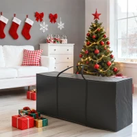 Outsunny Borsa Portaoggetti da 720L con 2 Cerniere e Maniglie, in Tessuto Oxford 600D, 175x55x75 cm, Nero(m-2)