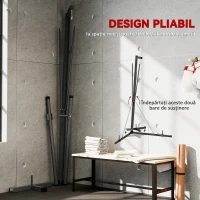 SPORTNOW Suport Reglabil pentru Sacul de Box, Autoportant cu Bază Triunghiulară, 170x90x182-225 cm, Negru(m-4)