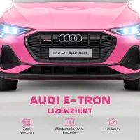 HOMCOM Elektro Kinderauto 12V Elektrofahrzeug Audi E-tron Elektroauto mit Fernbedienung, Sicherheitsgurt, für 3-5 Jahre(m-4)