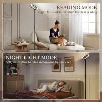 HOMCOM dimmbare Stehlampe 2700K-6000K mit Fernbedienung und doppeltem 350°-schwenkbarem Kopf, Schwarz(m-4)