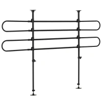 PawHut Grille de séparation pour chien universel, barrière de sécurité extensible pour animaux de compagnie, en acier noir(m-12)