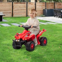 AIYAPLAY Quad électrique enfant vitesse 2,5 km/h, marche avant, fonction musique, pour enfants 2 à 6 ans, rouge(m-10)
