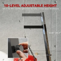 SPORTNOW Foldable Punch Bag Stand for Heavy Bag, Speed Bag, Freestanding and Adjustable - Black(m-5)