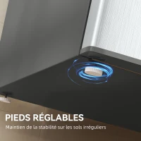 HOMCOM Réfrigérateur congélateur 88 L, petit réfrigérateur combiné avec portes réversibles et éclairage, 45,5x50x86,5cm, gris(m-9)