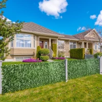 Outsunny Haie Artificiel Brise-Vue décoration Rouleau 3L x 1H m Feuillage réaliste Anti-UV Vert Foncé(m-10)