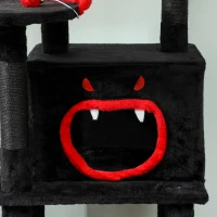 PawHut Gothic Cat Tree, 152 cm Multi-Level Cat Tower for Large Cats with Coffin Bed, Large Condo, for Halloween(m-9)