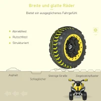 HOMCOM trapauto kinderen duwauto kinderauto kindervoertuig licht muziek geel(m-5)