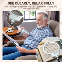 HOMCOM Electric Rise/Recline Armchair, with Reading Light - Brown(m-5)