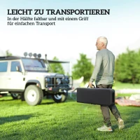 Outsunny Campingbank, Kunststoff-Outdoor-Bank, 240 kg Belastbarkeit, Schwarz(m-6)