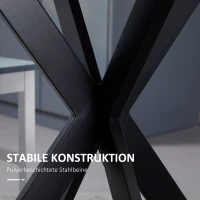 HOMCOM Esstisch 75 x 75 cm rund Küchentisch für 2-4 Personen modern Esszimmertisch mit Spinnenfuß Braun(m-6)