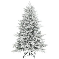 HOMCOM 5ft Snow Flocked Artificial Christmas Tree