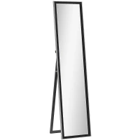 HOMCOM Glitter Frame Full-Length Mirror - Black(m-1)