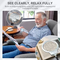 HOMCOM Electric Rise/Recline Armchair, with Reading Light - Grey(m-5)