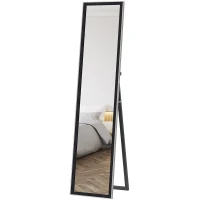 HOMCOM Glitter Frame Full-Length Mirror - Black(m-11)