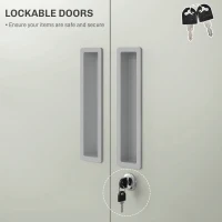 Homcom Dulap Birou Metalic 80×40×180 cm – 5 Niveluri cu Rafturi Reglabile(m-5)